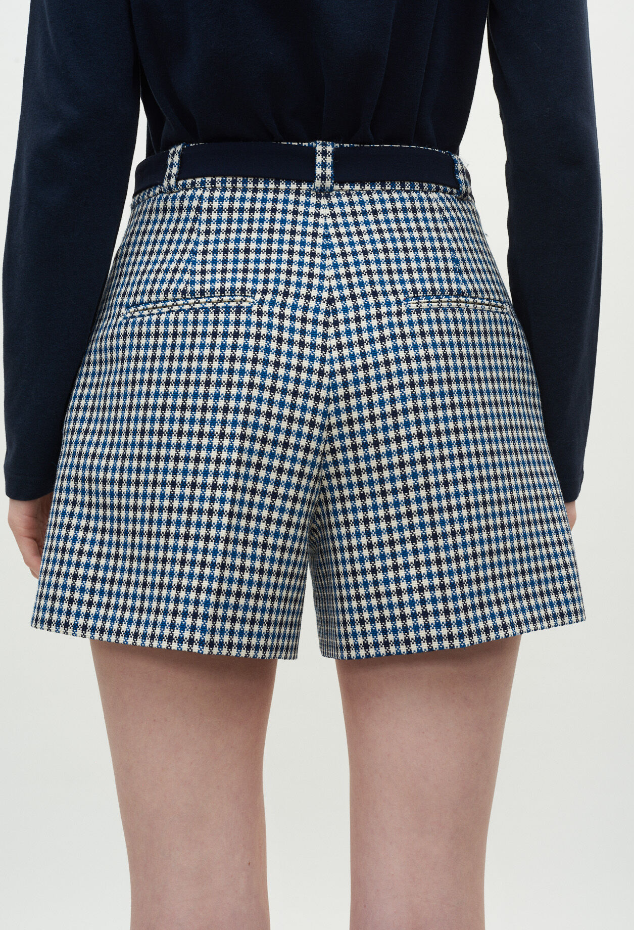 Small check print shorts