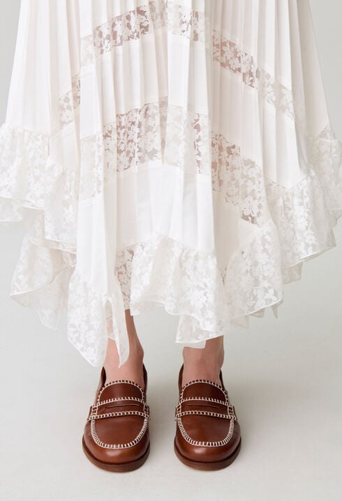 Floral pleated skirt