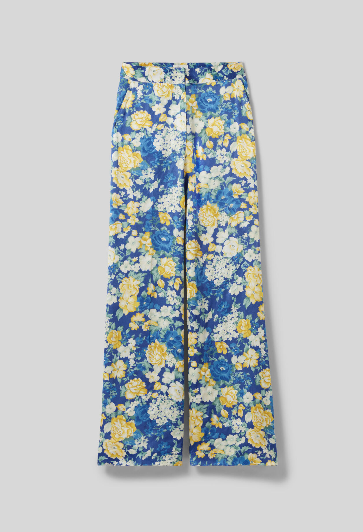 Wide Leg Floral Trousers