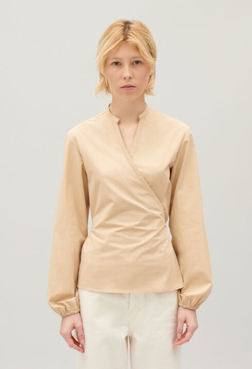 Sand wrap blouse