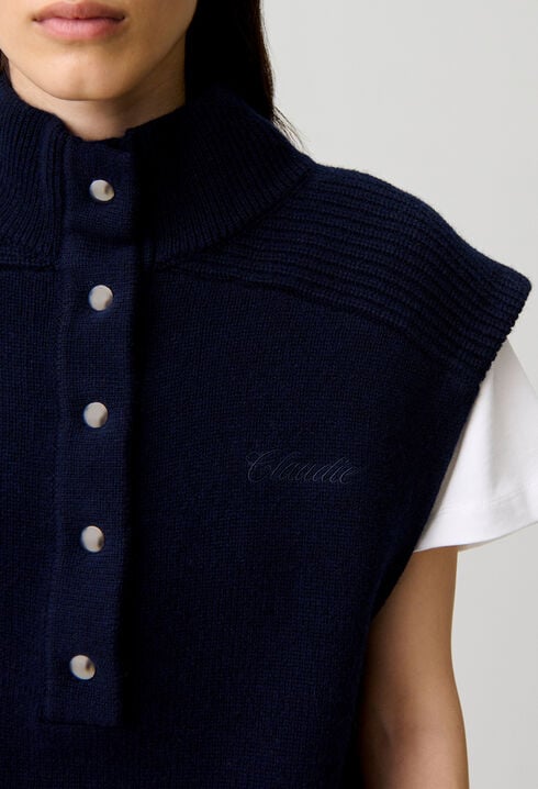 Sleeveless wool jumper