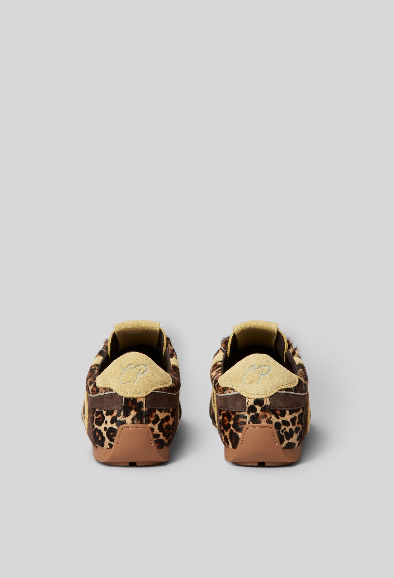 Leopard Print Leather Trainers