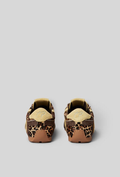 Leopard Print Leather Trainers