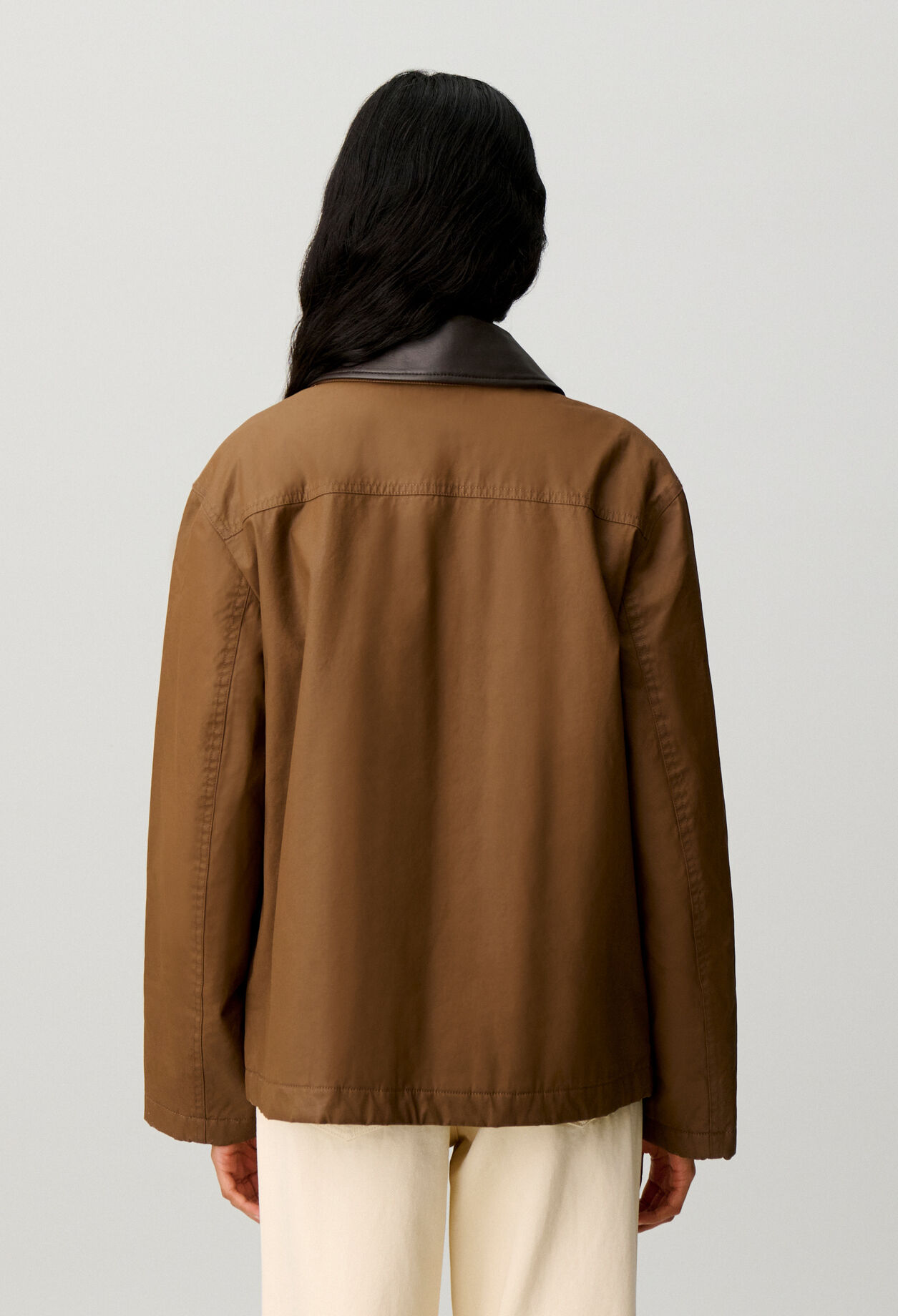 Short waxed parka