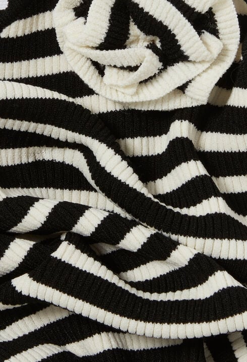 Fine Knit Striped Bodysuit