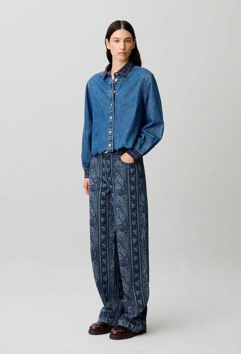 Cotton denim shirt