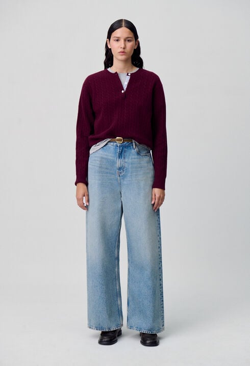 Henley Knit Sweater