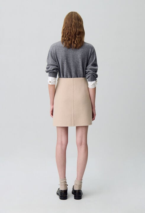 Straight mini skirt