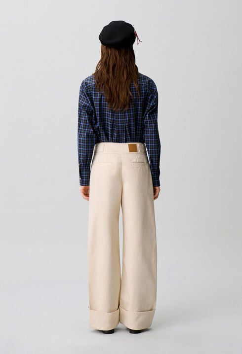 Light denim wide-leg jeans
