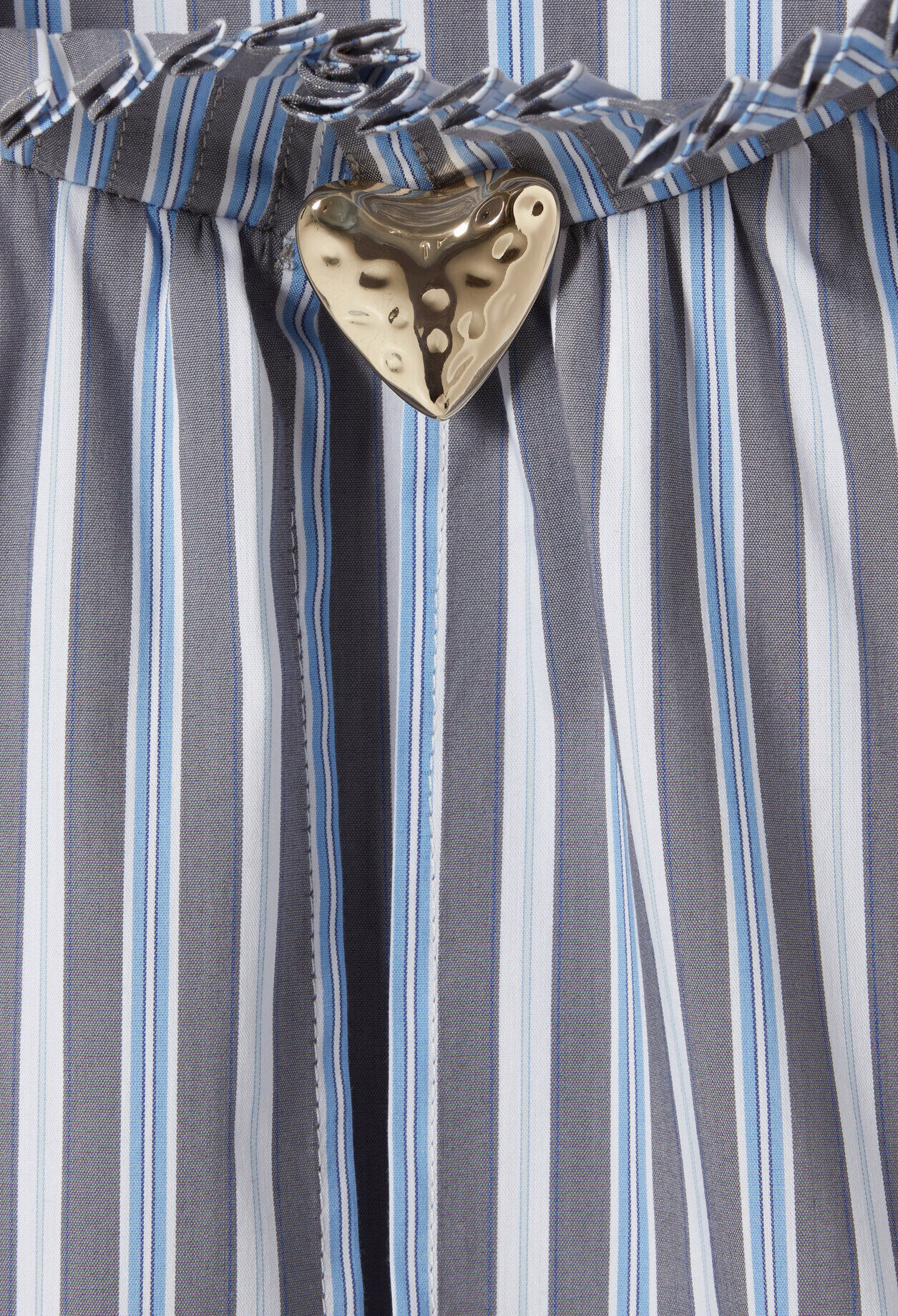 Striped Victorian collar blouse