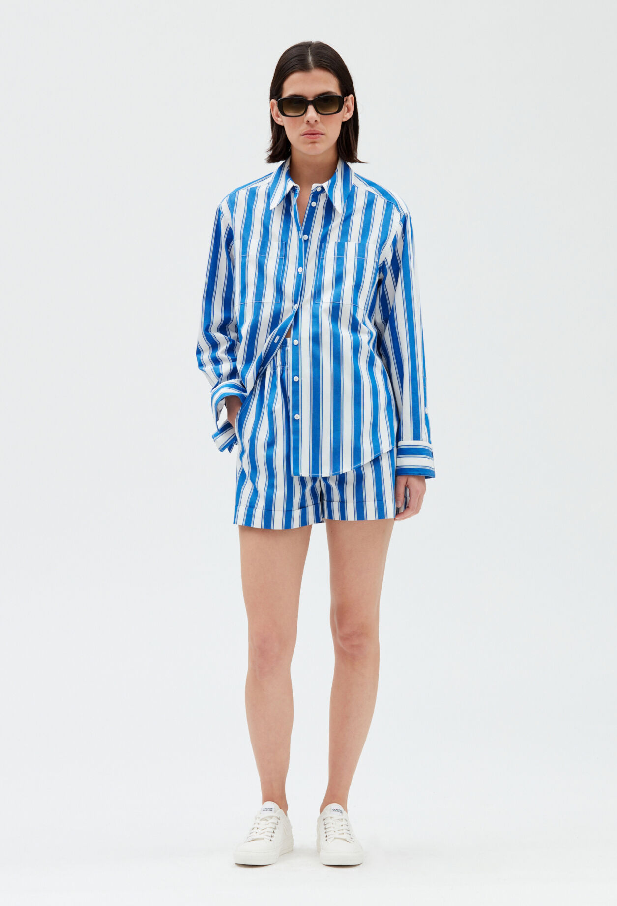 Blue striped shirt