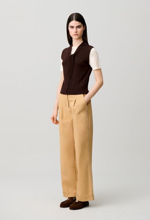 Layered wool jumper