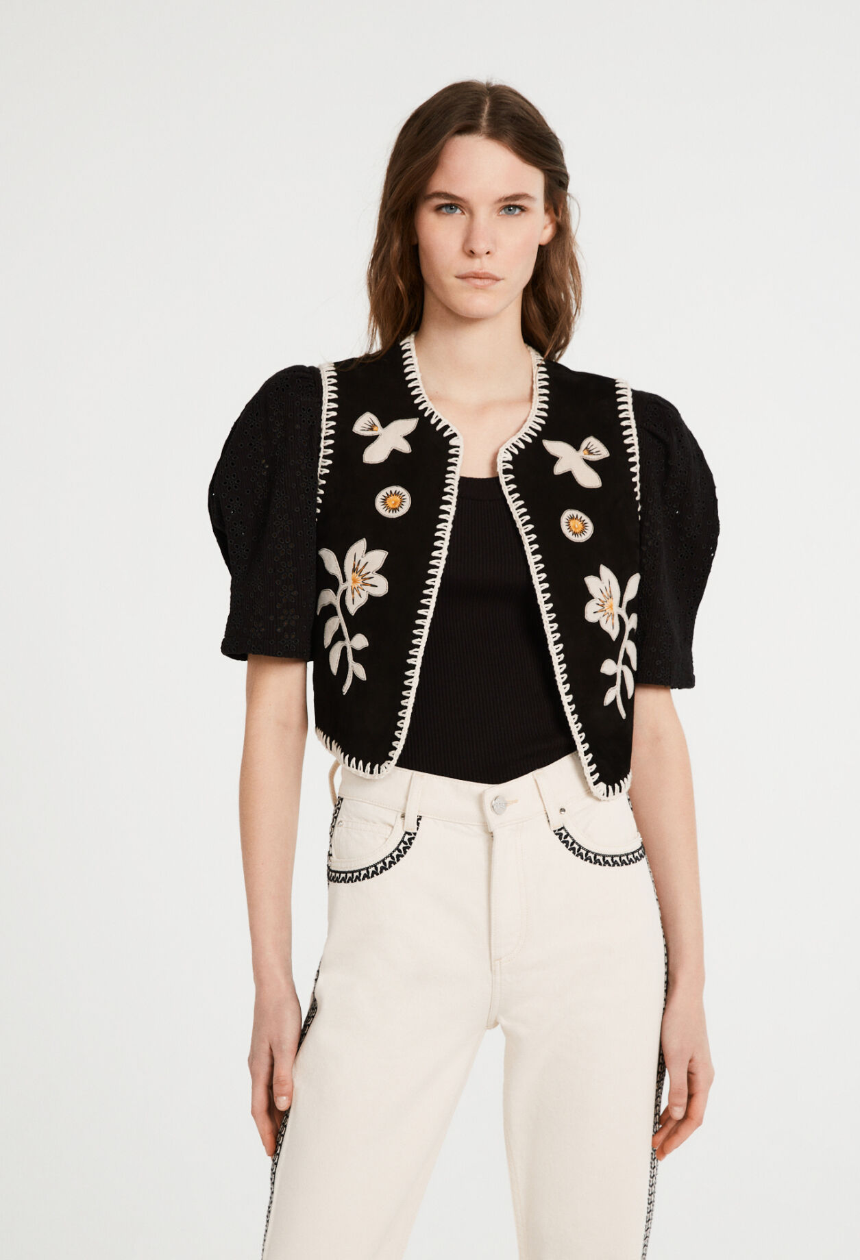 Goatskin leather jacket