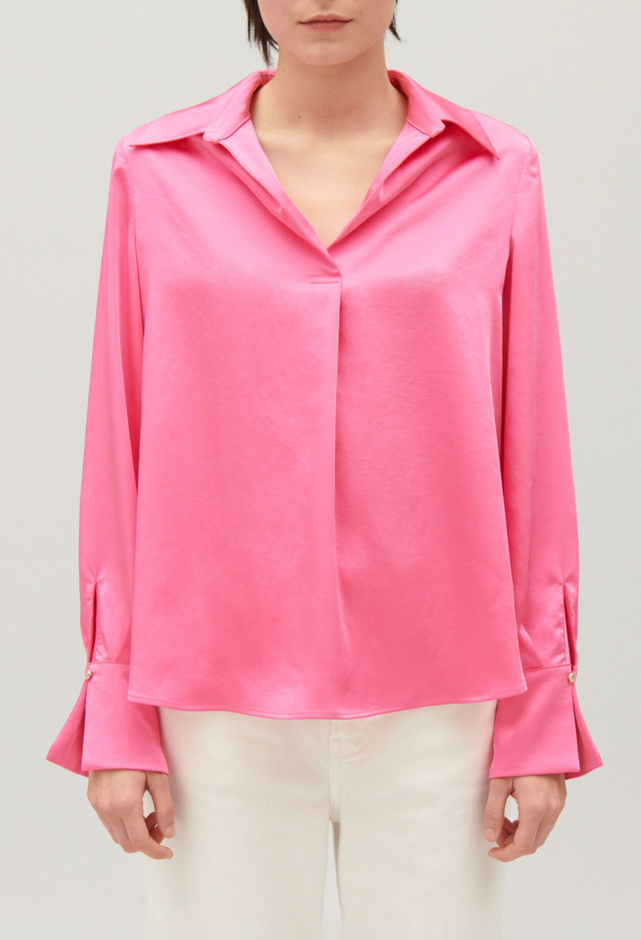 Pink flowing blouse