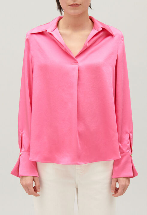 Pink flowing blouse