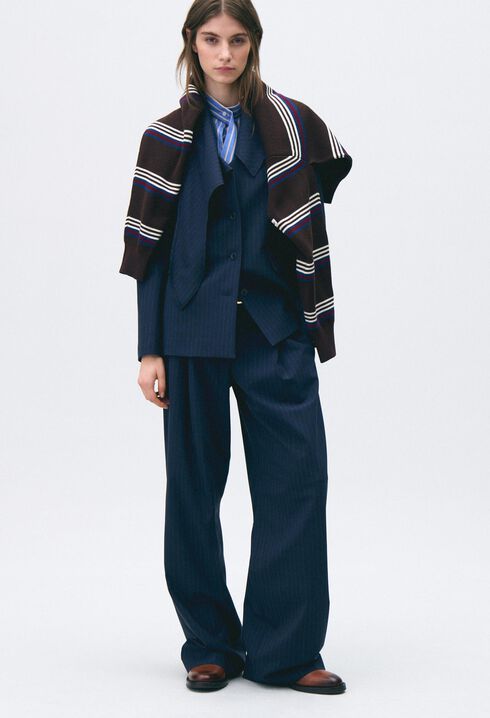 Wool blend trousers