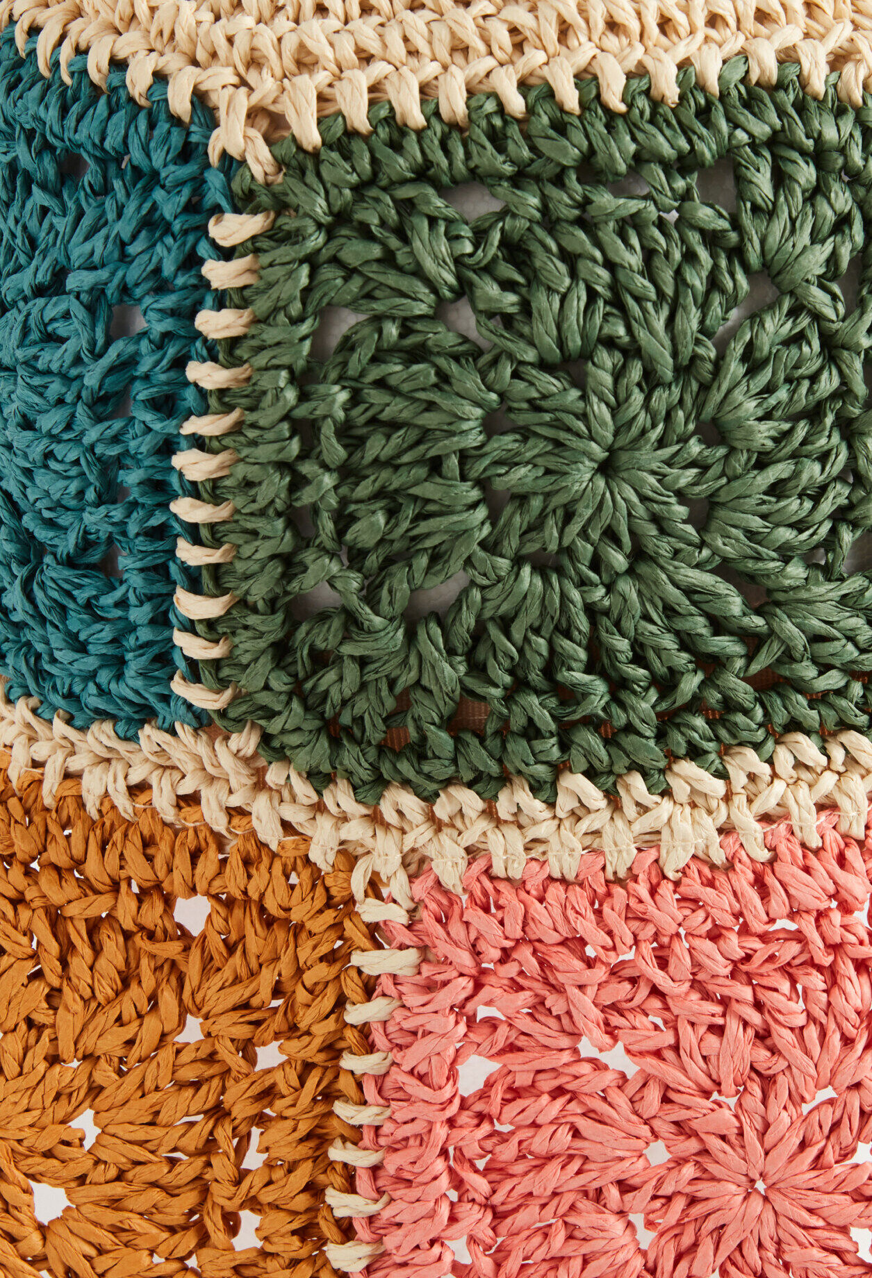 Multicolour braided bucket hat
