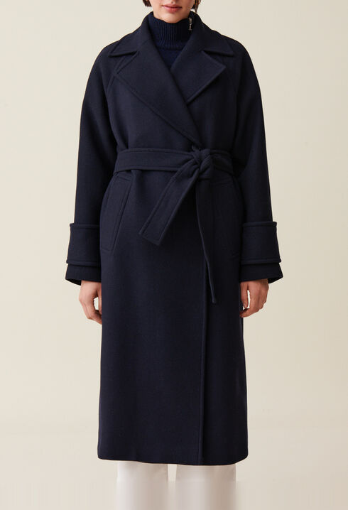 Wool trench-inspired coat