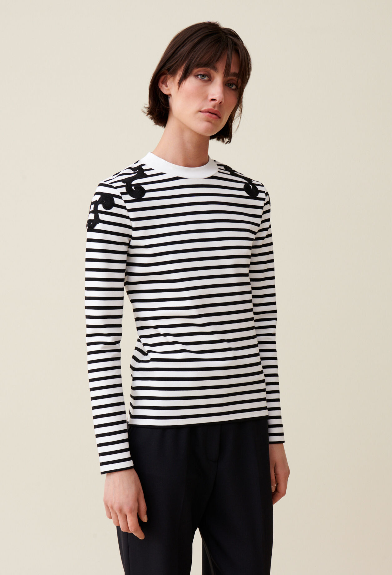 Ecru long sleeved top