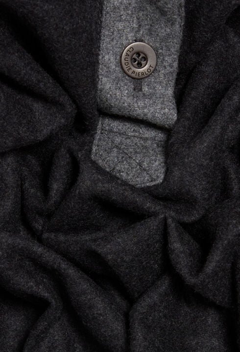 Dark grey loose-fit blouse