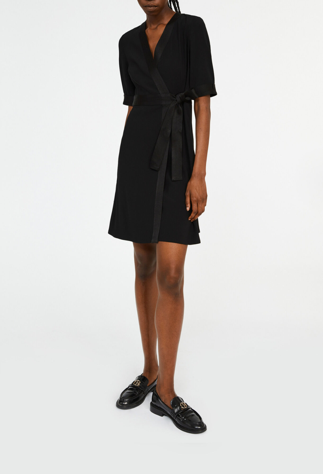 Wrap dress plain discount