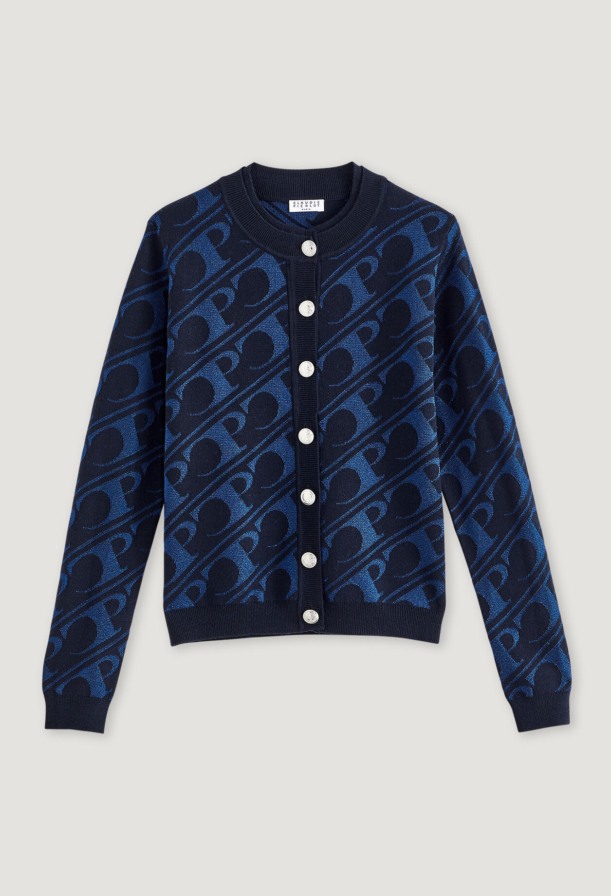 Woven pattern cardigan