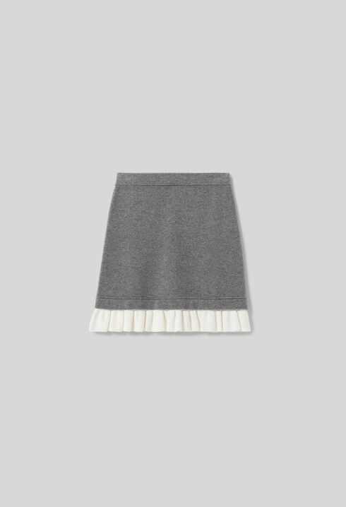 Short Skirt in Fine Knit Fabric