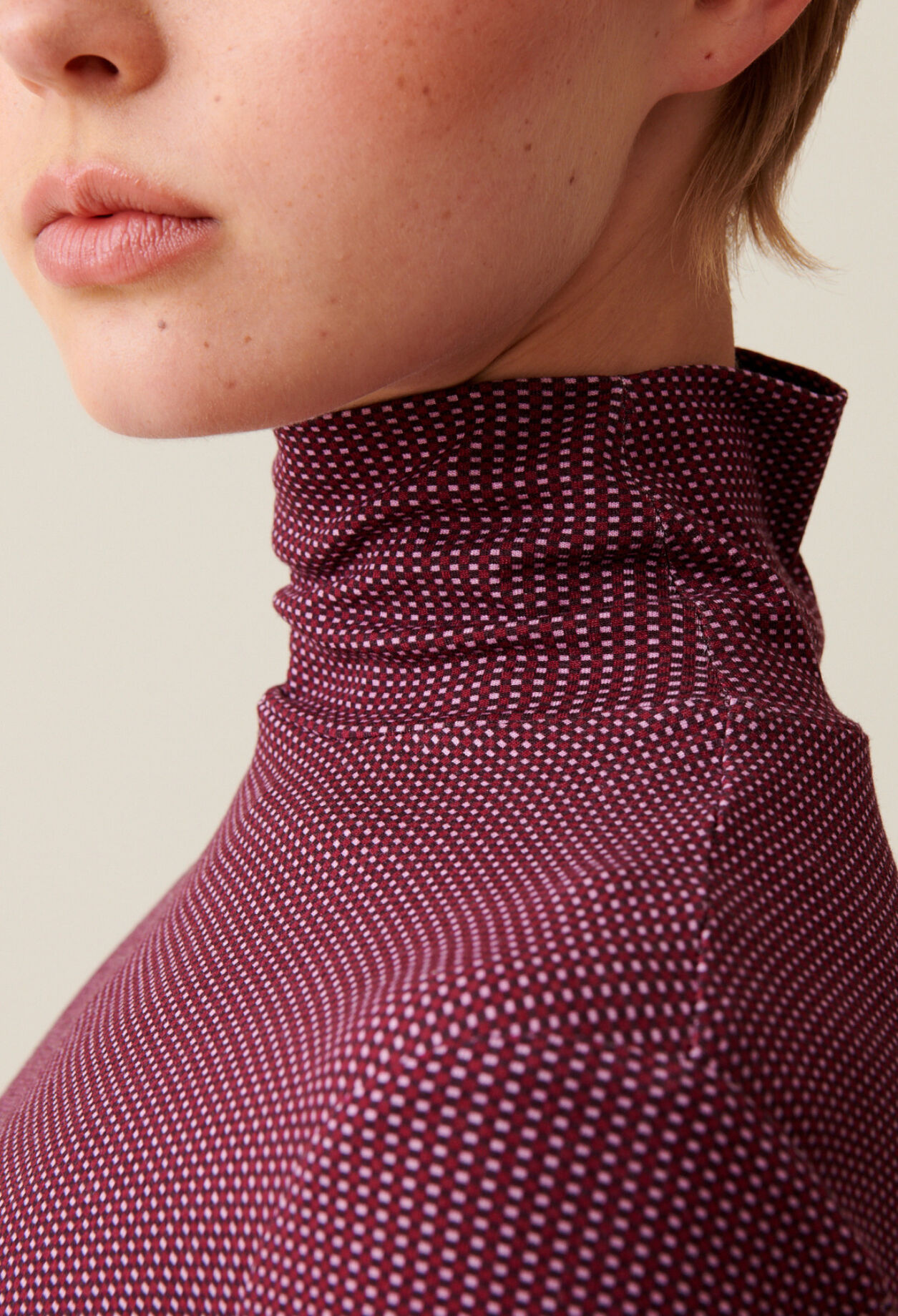 Fitted Funnel Neck Top