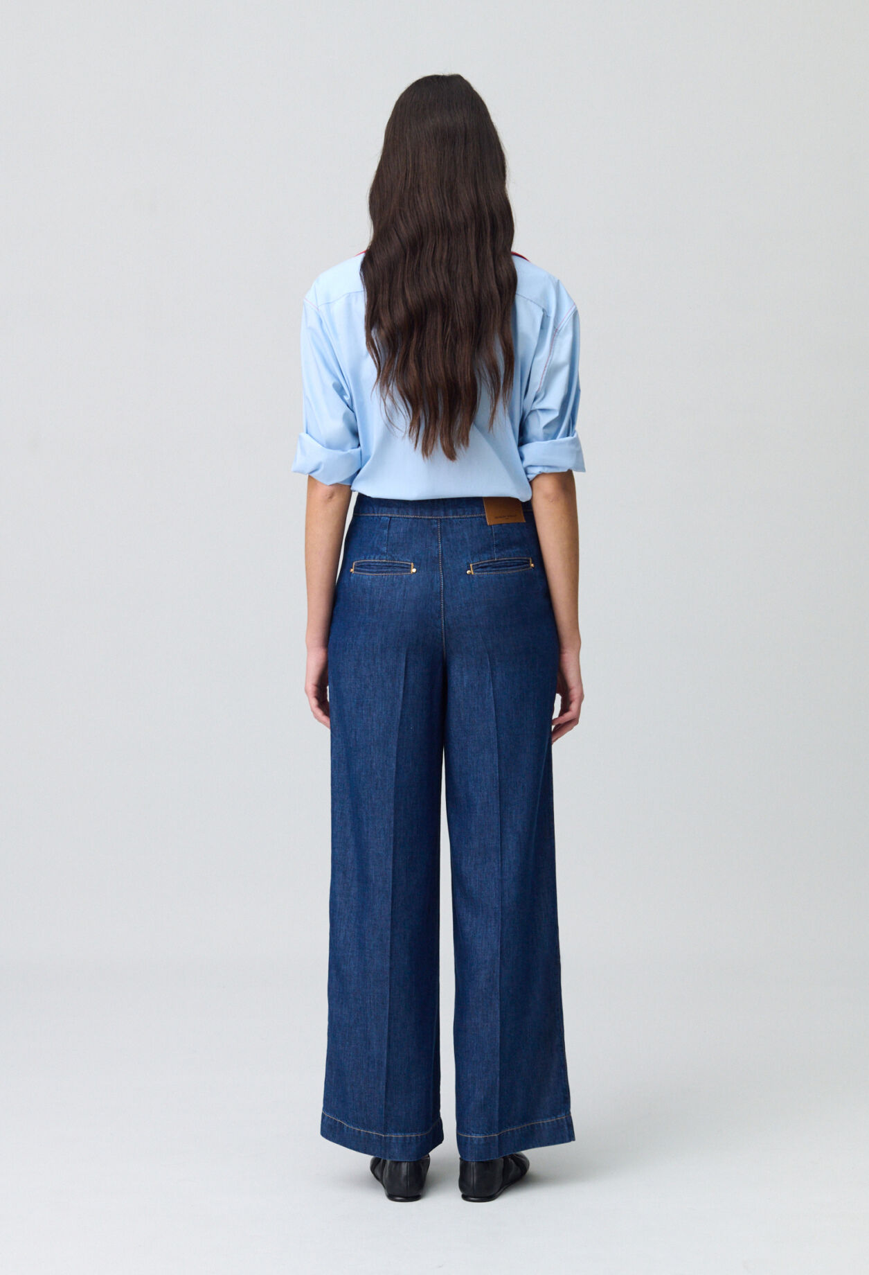 Wide-Leg Sailor Trousers