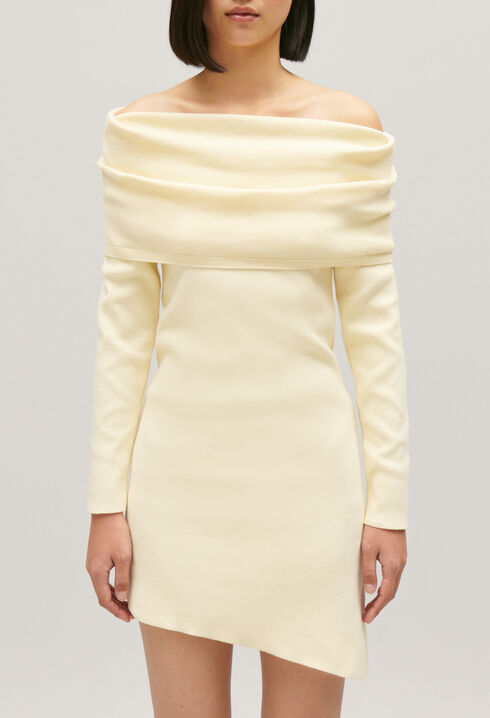 Asymmetric knitted dress