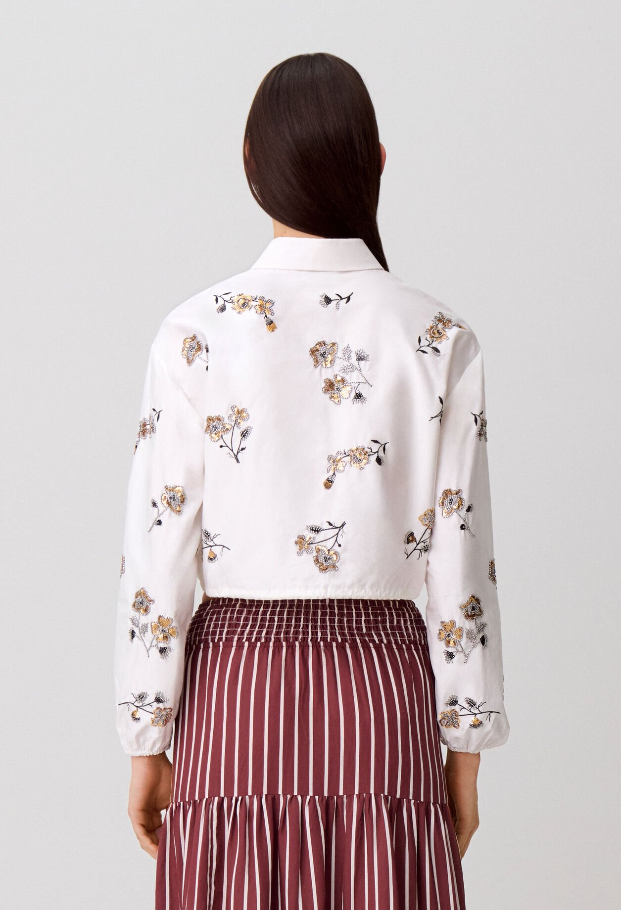 Floral and sequin shirt