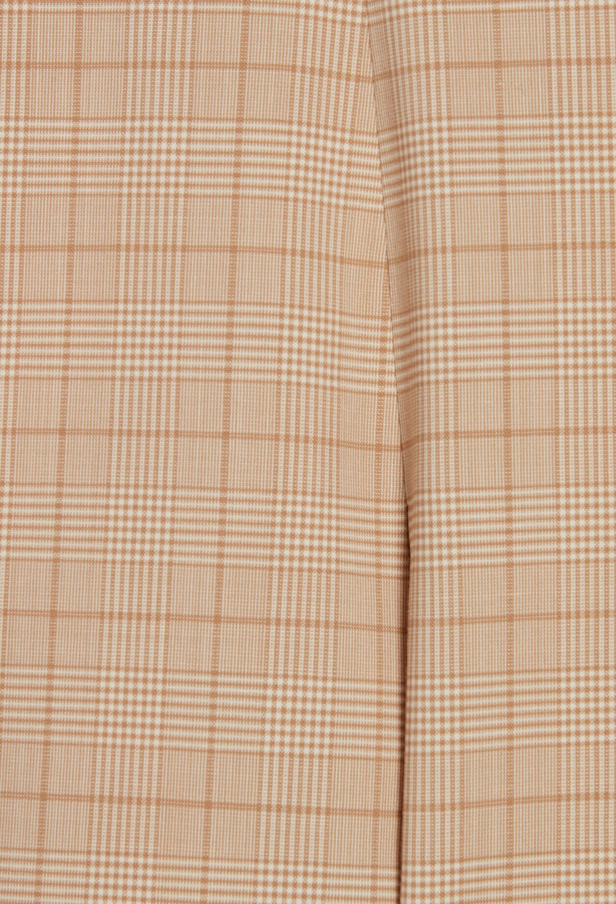 Beige checked A-line skirt