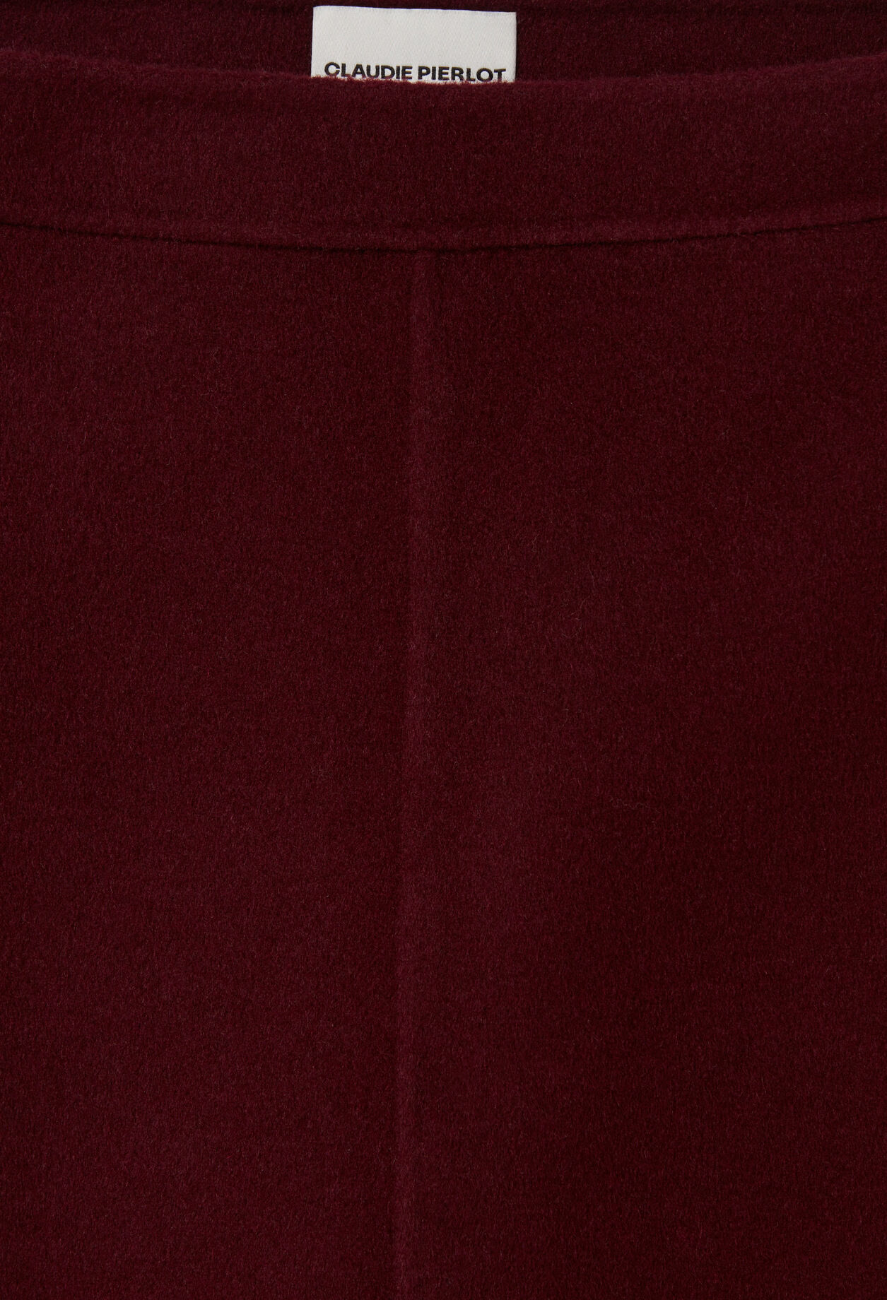 Short Straight Wool Skirt