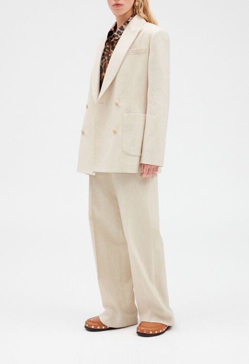 Beige suit jacket