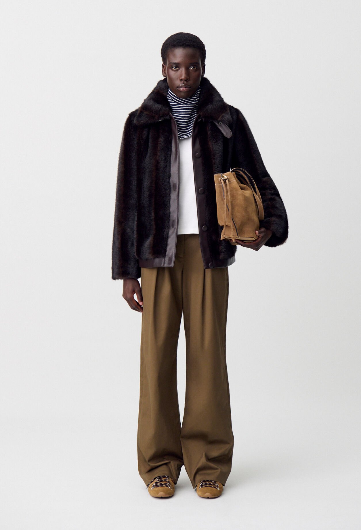 Faux fur coat