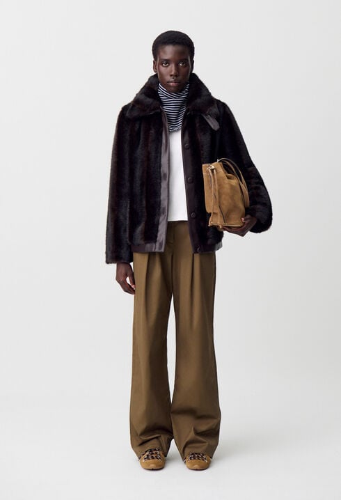 Faux fur coat