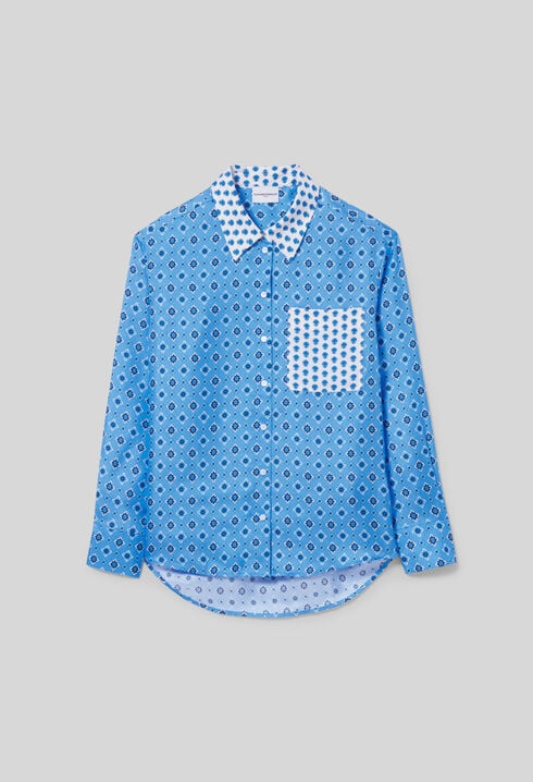 Straight-fit silk shirt