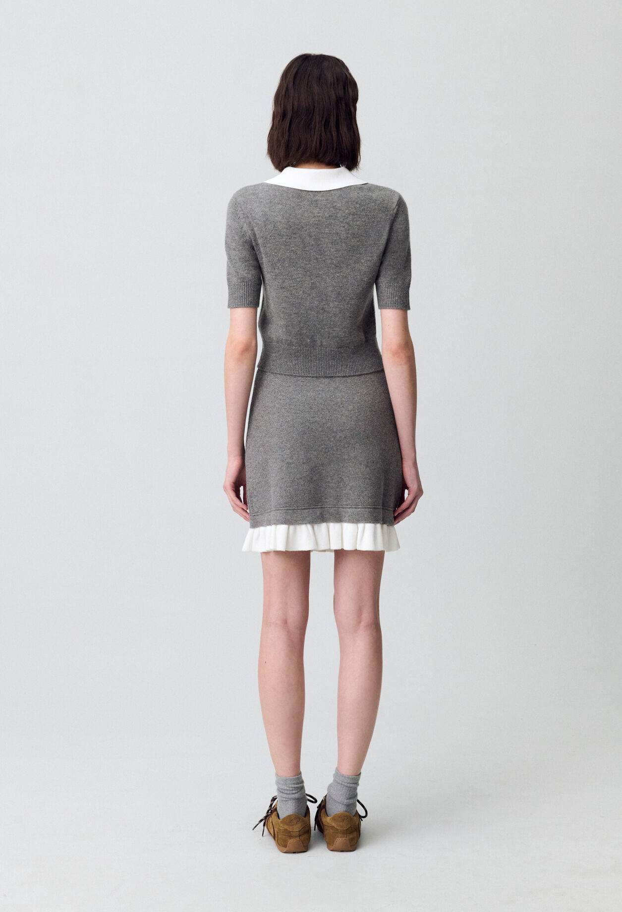 Short Skirt in Fine Knit Fabric