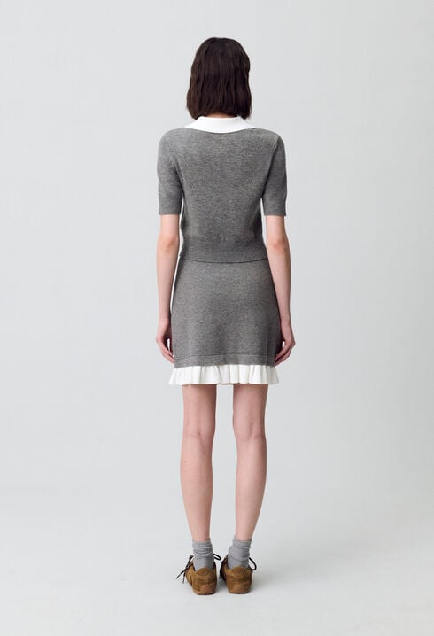 Short Skirt in Fine Knit Fabric