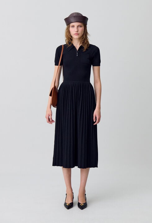 Fine-knit midi dress