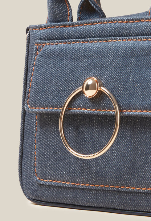 Mini Anouck denim chain bag