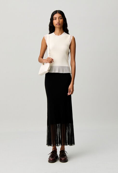 High neck knit top