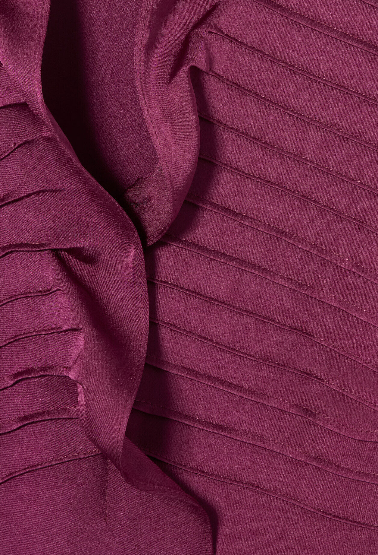 Satin ruffle collar dress