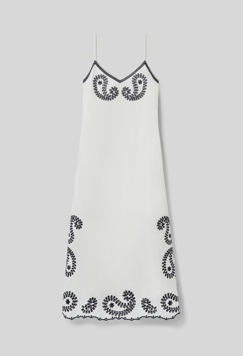 Openwork embroidery dress