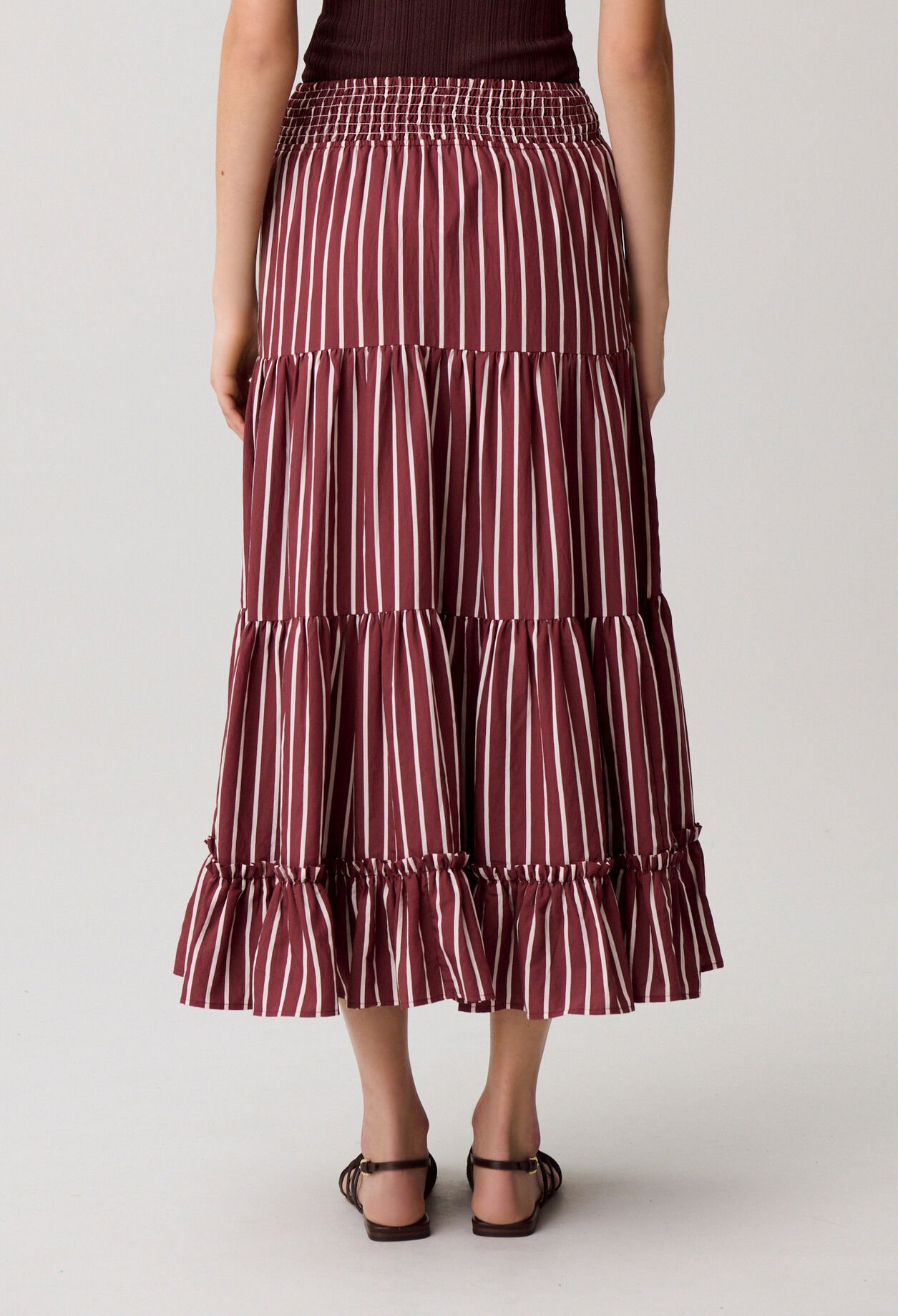 Striped maxi skirt