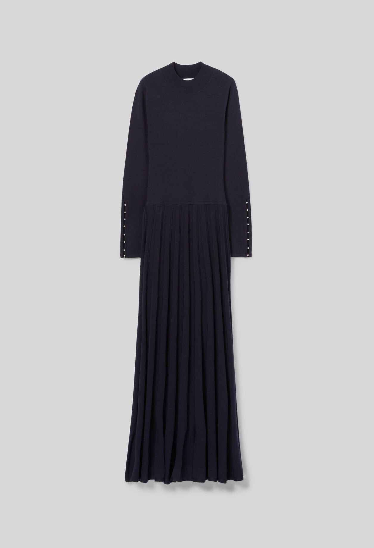 Long collared knit dress