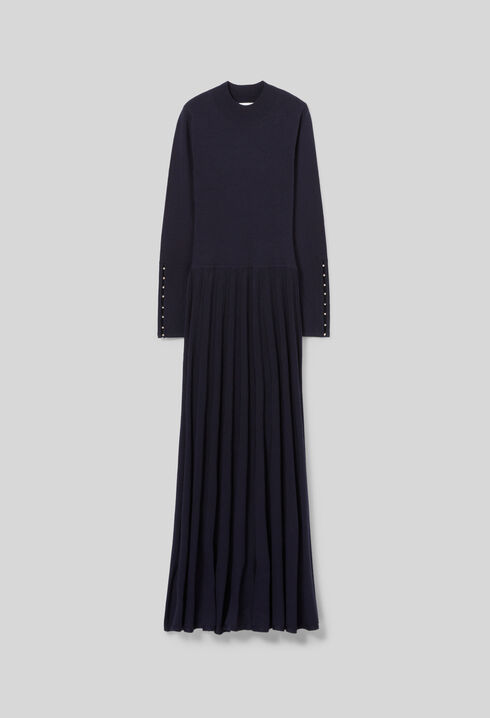 Long collared knit dress