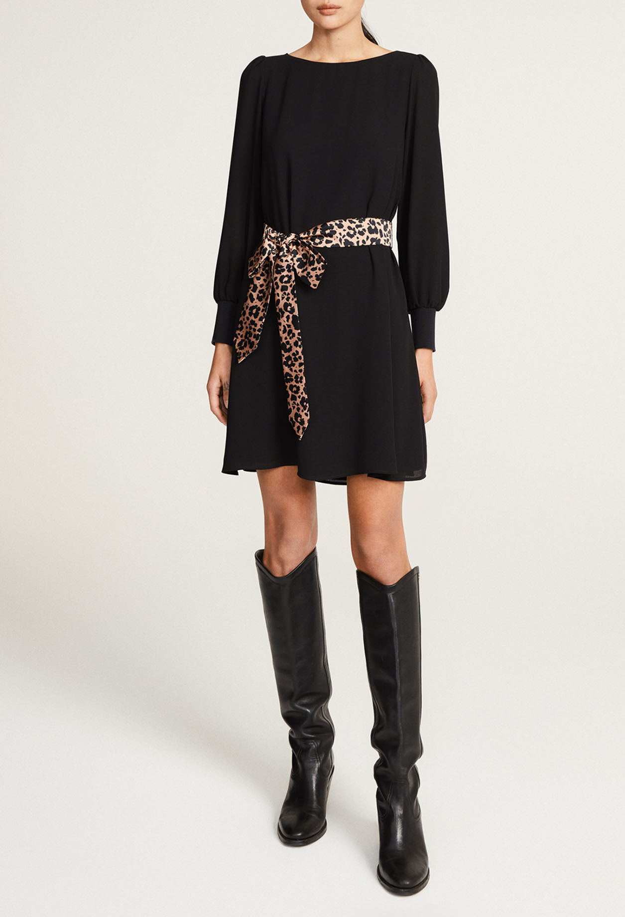 Belted leopard print dress for women Claudie Pierlot