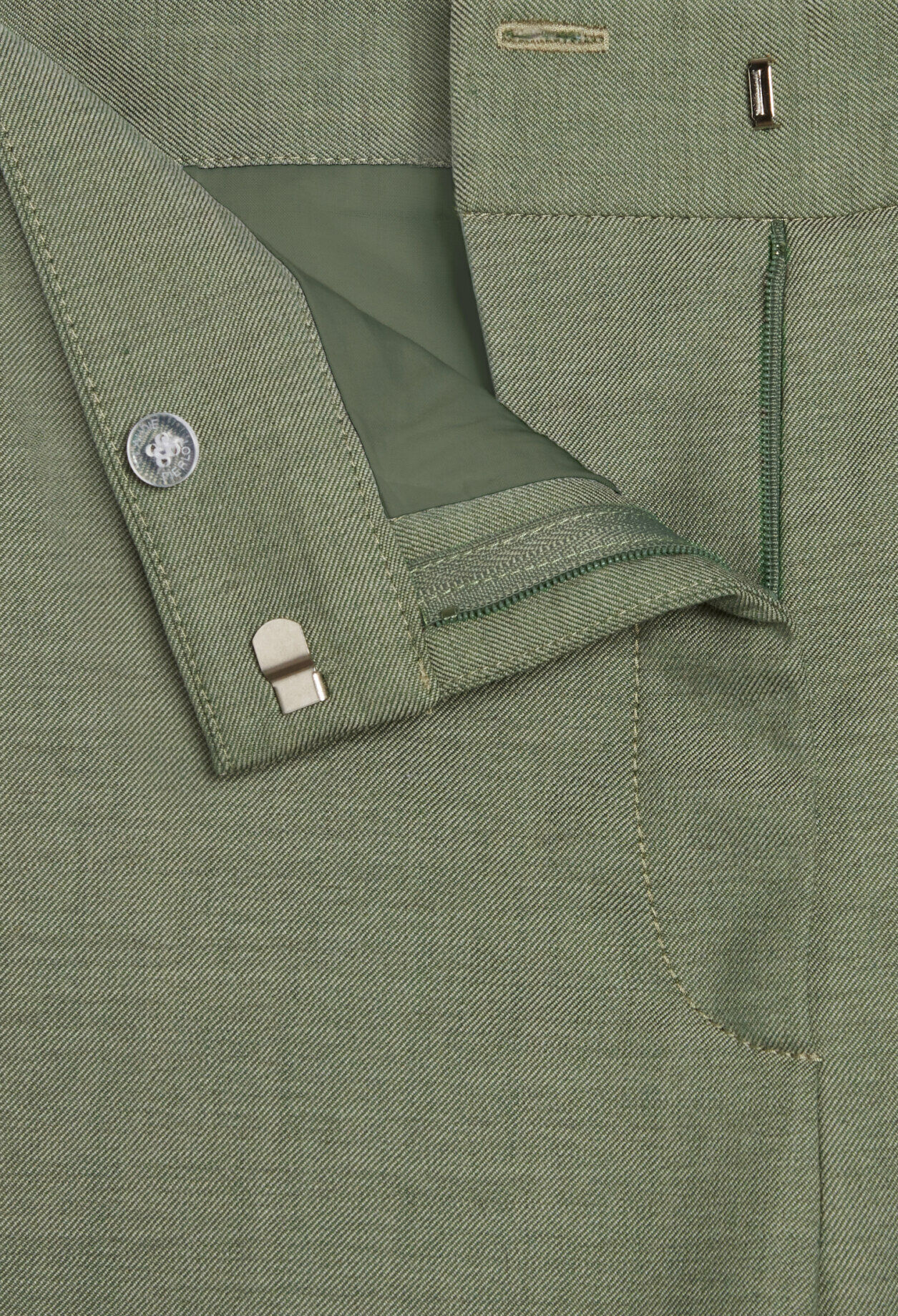 Khaki suit trousers