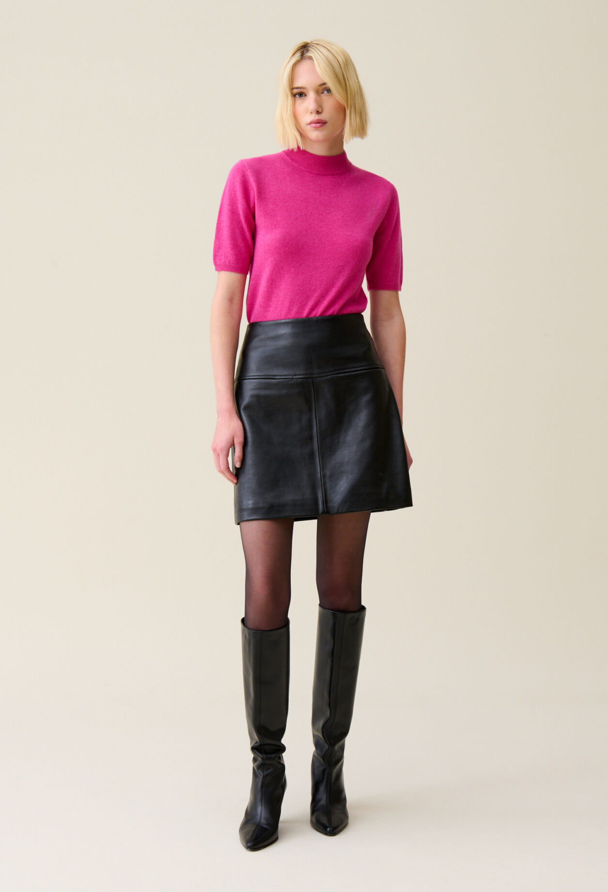 Leather mini skirt for women Claudie Pierlot